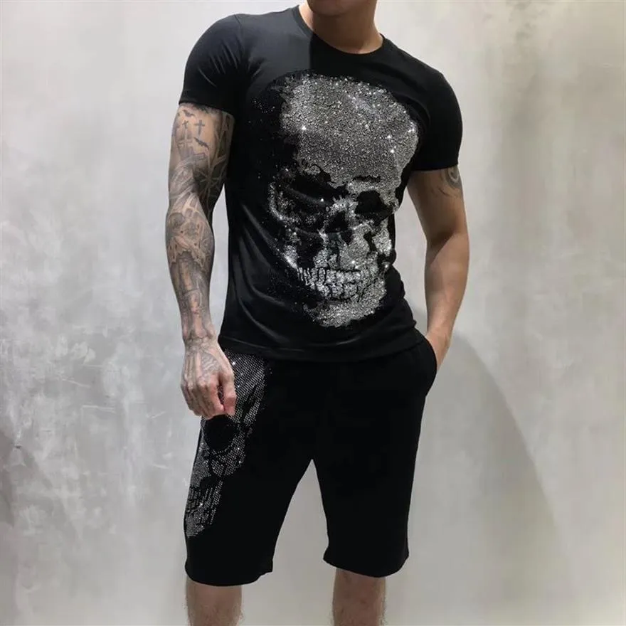 PP Rock Style Summer Hommes Designer T-shirt Diamond Skull Marque vêtements de mode t-shirts Femmes T-shirt de haute qualité Hip Hop Tees 20259k