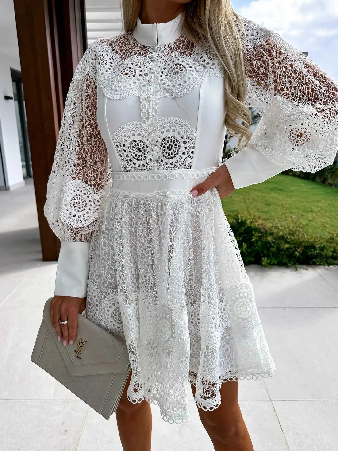 chinese dress ladies Romantic Sparkling Bridal Lace Top