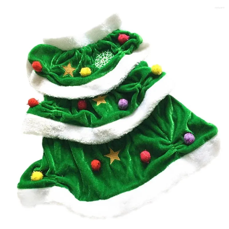 Dog Apparel Christmas Tree Costume- Clothes Winter Costume Warm Xmas Puppy Holiday Dress Outfit For Small Dogs