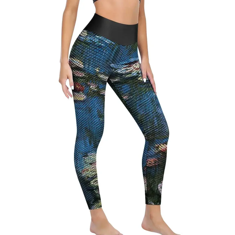 Claude Monet 1916 Womens High Waist Water Yoga Yogalicious Leggings  Customizable Seamless Sport Legging For Workout And Fun From Doulaso,  $18.56