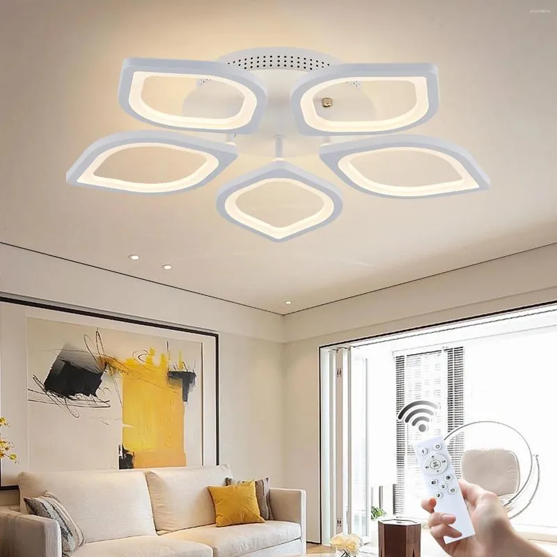 シャンデリアIralan White Modern LED LID LID SHANDELIER LIGHTING for Living Study Room Light