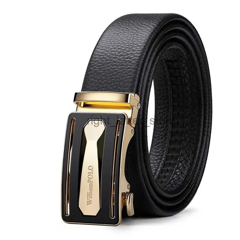 Belts Fashion WILLIAM Genuine Leather Belt For Men Automatically Buckle Men's Luxury Design Dress s PL20818-20P YQ231026