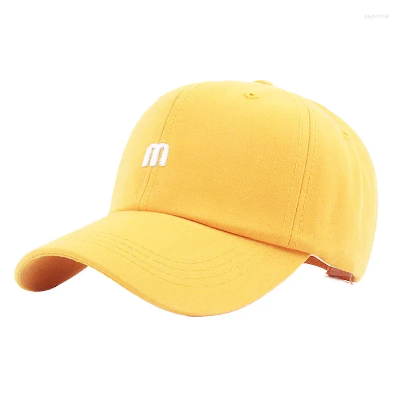 Czapki kulkowe wypoczynek codziennie mężczyźni Women 3d M Baseball Cap Zakrzywiony wizjer Snapback Balck White Orange Blue