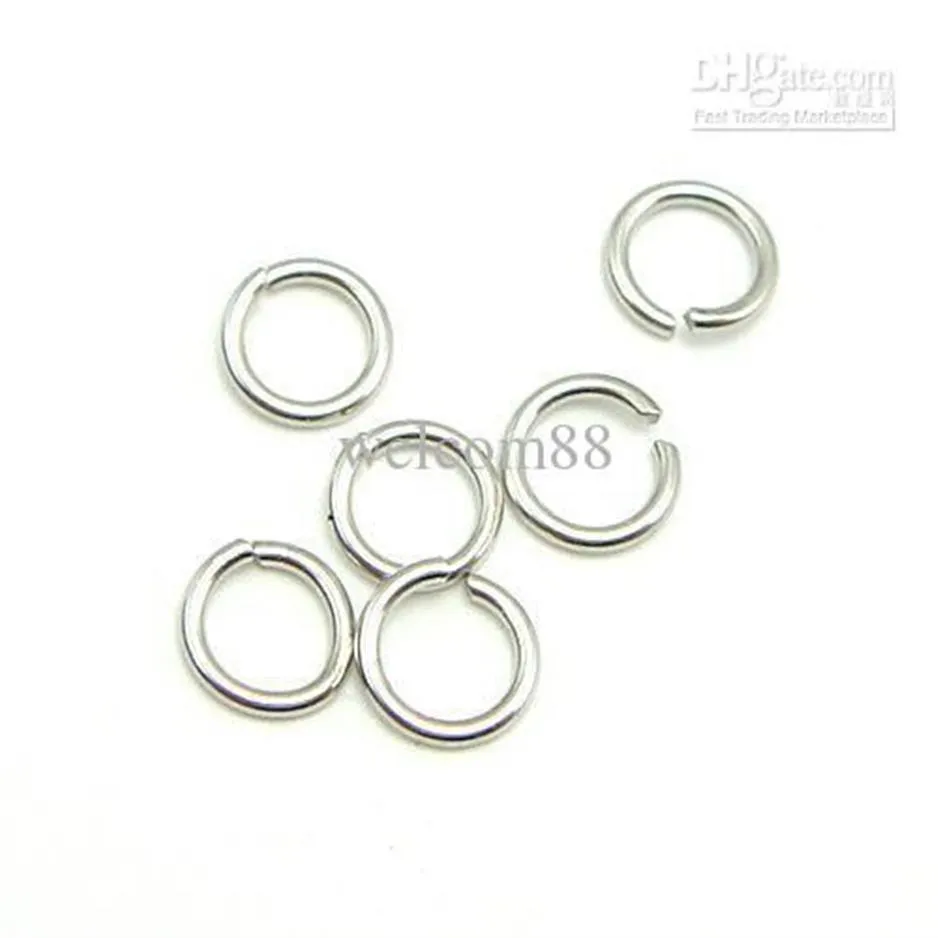 100st Lot 925 Sterling Silver Open Jump Ring Split Rings Tillbehör för DIY Craft Jewelry Gift W5008 258T