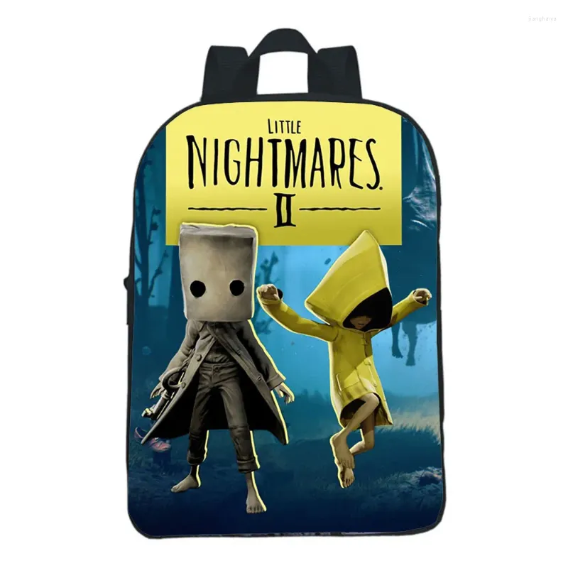 Рюкзак Kids Little Nightmares 2 для детского сада для мальчиков и девочек Mochila для малышей, игровой рюкзак с героями мультфильмов, детский рюкзак