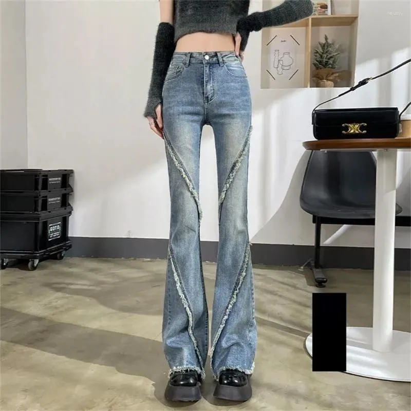 Damesjeans 2023 zomer hoge taille vintage potlood stretch rechte enkellange broek denim vrouw