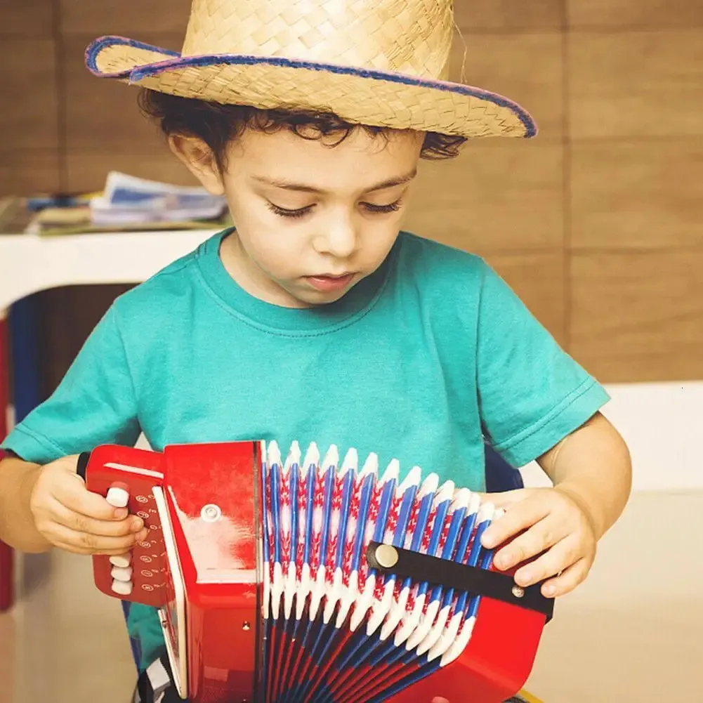 Lernspielzeug Akkordeon 8 Tasten Mini Kinder pädagogisches Akkordeon Knopf Klavier pädagogisches Musikalisches Mini-Akkordeoninstrument Spielzeug Practi Z8J7 231026