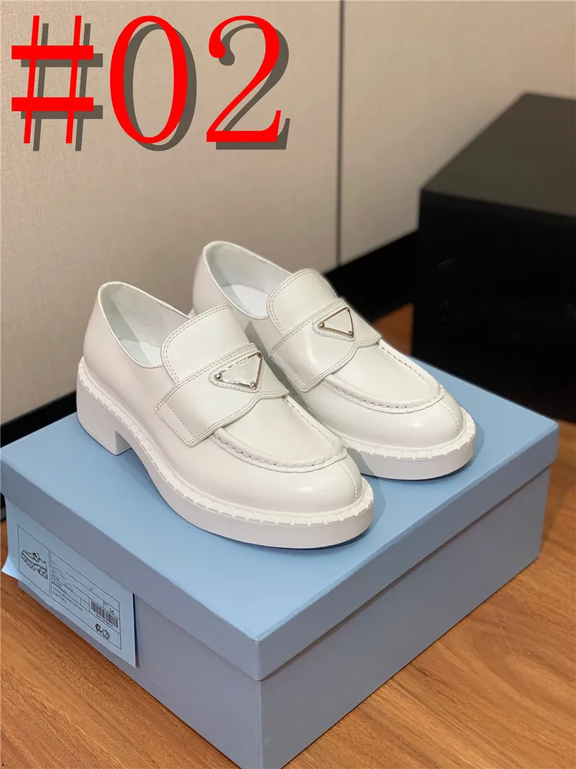 40model Designer Women Monolith Casual Shoes Thick Bottom Gear Triangle P Loafers Black Cloudbust Genuine Leather Shoe Increase Platform Sneakers 34-42