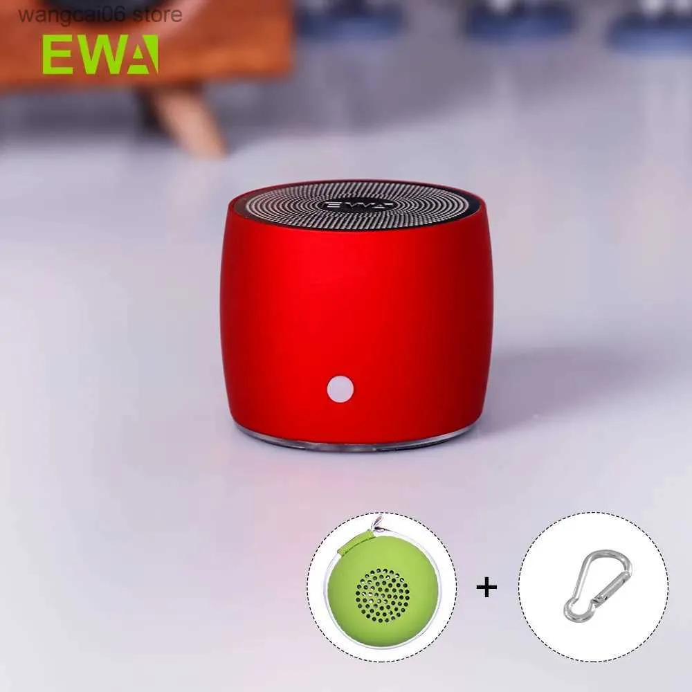 Cell Phone Speakers EWA A103 Mini Bluetooth Speakers German Bass Speaker For Outdoor/Indoor Camp/Bicycle /Ravel Metal Box Loud Sound T231026