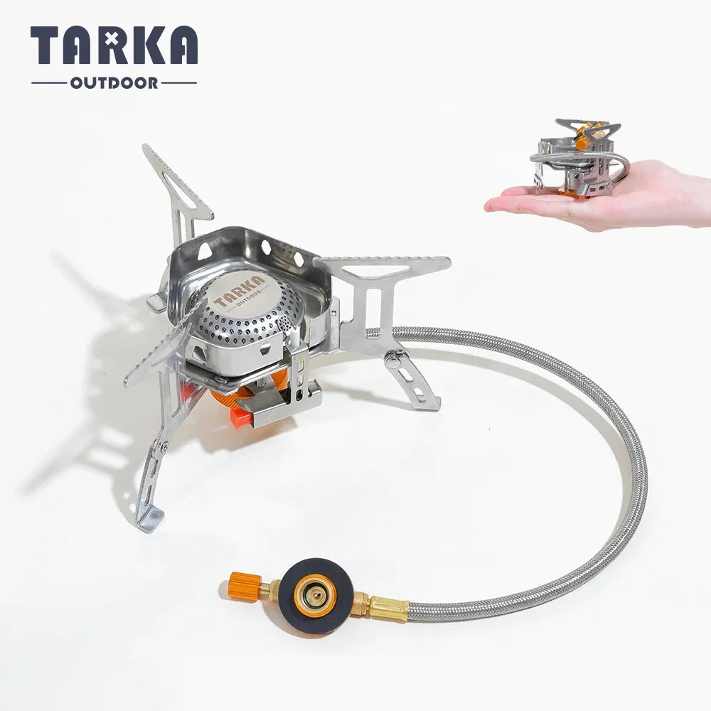 مواقد Tarka Camping Wind Proof Sove Stove Outdoor Strong Fire Stove Heater Sourrist Sound Supplies for Picnic Cooker 231025