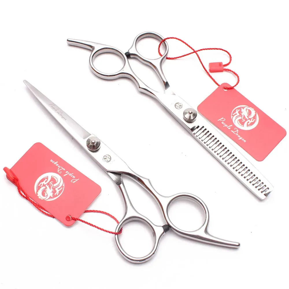 Scissors Shears Hair Scissors Purple Dragon 6" Stainless Barber Shears Cutting Shears Thinning Scissors Set Salon Hairdressing Scissors Z1001 231025