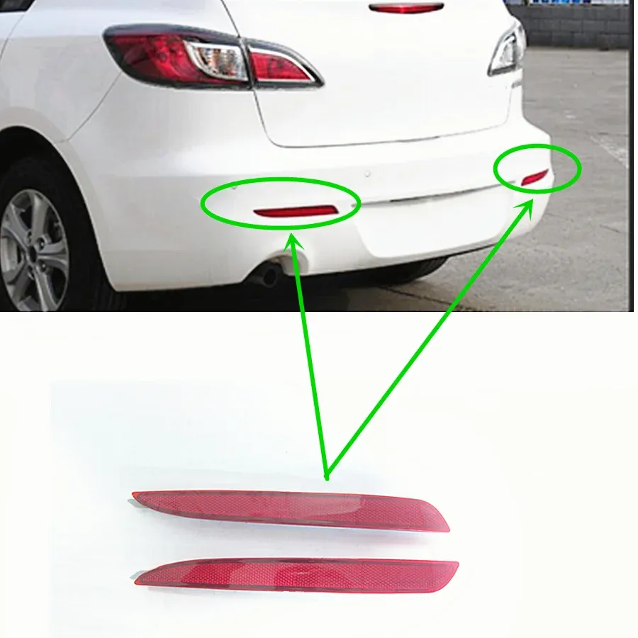 Acessórios do carro peças do corpo amortecedor traseiro refletor lâmpada para mazda 3 2008-2012 bl sedan hatchback