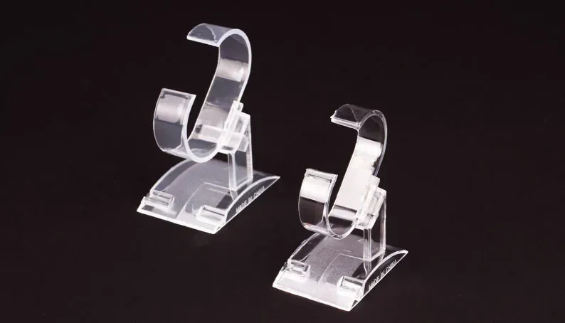 Clear Plastic Smycken Display Holder Armband Ring Watch Stand Support Holder Stand Holder Showcase