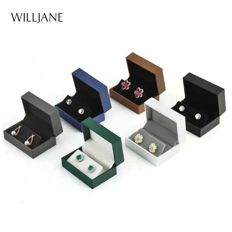 Jewelry Boxes Quality Stud Earring Jewelry Storage Presentation Packaging Gift Boxes Faux Leather Piercing Nail Pendant Necklace Organizer Box 231025