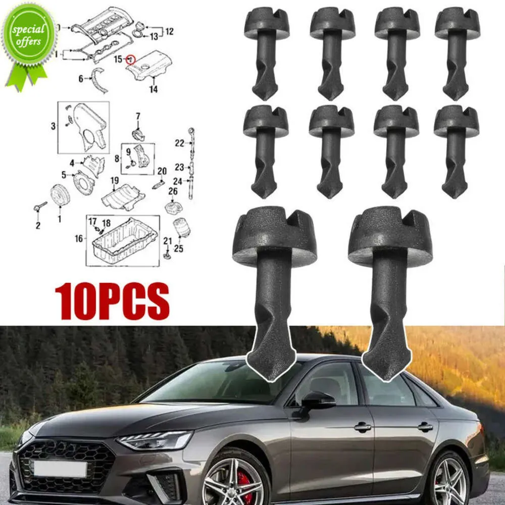 Nieuwe 10 Stuks Auto Motorkap Cilinderkop Clips Lock Pin Schroef Afdichting Stud Clip Fastener Auto Accessoires Voor Audi a4 A6 A8 N90642001