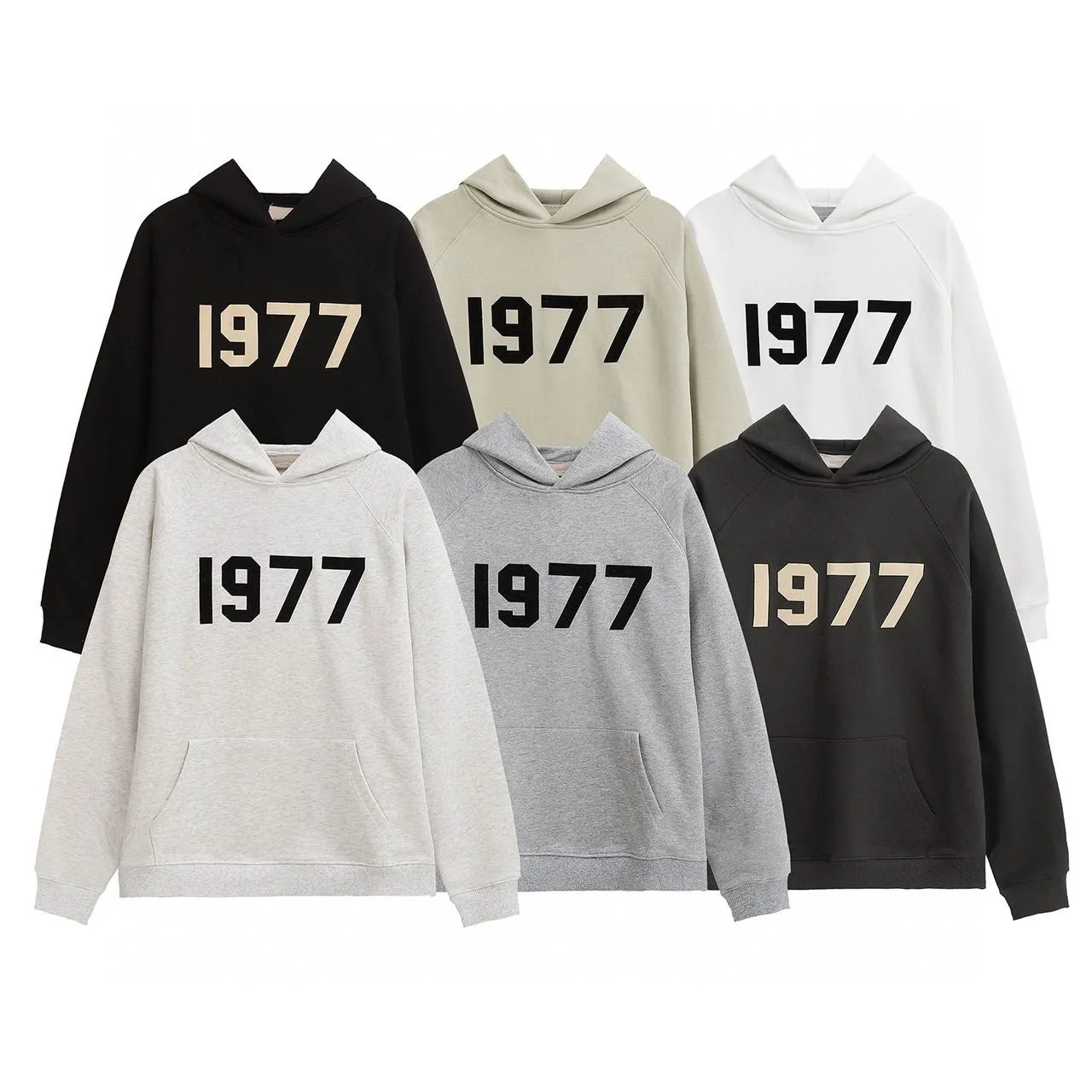 DHgate.com:1977 Essential Hoodie Crewneck Sweatshirt for Men