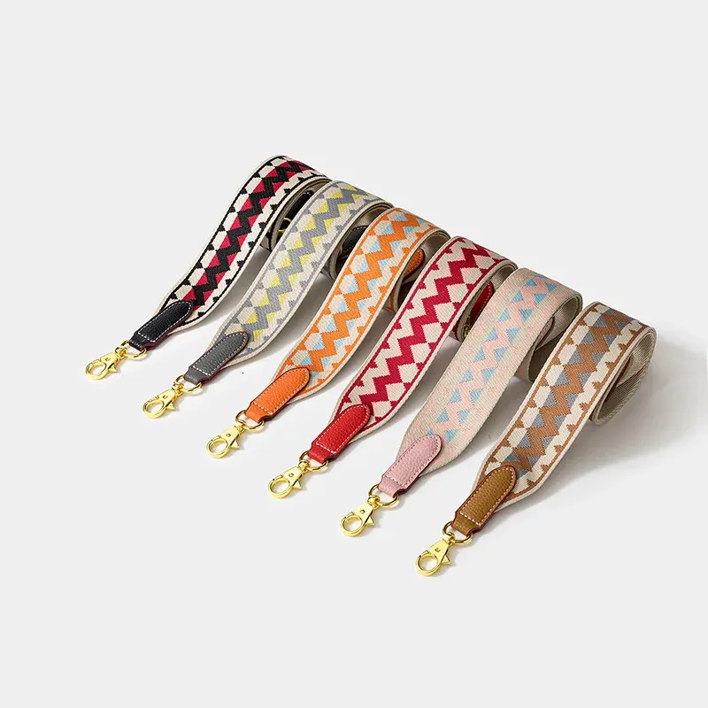 Bag Parts Accessories Obag Diy Bag Strap For Women Shoulder Bag Hanger Colored Belt Bag Strap Accessories Rainbow Handbag Straps Decorative 231026