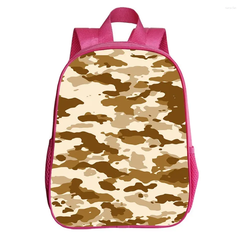 Mochila crianças camuflagem meninos meninas dos desenhos animados mochila unisex viagem portátil mochila estudantes saco escola do jardim de infância