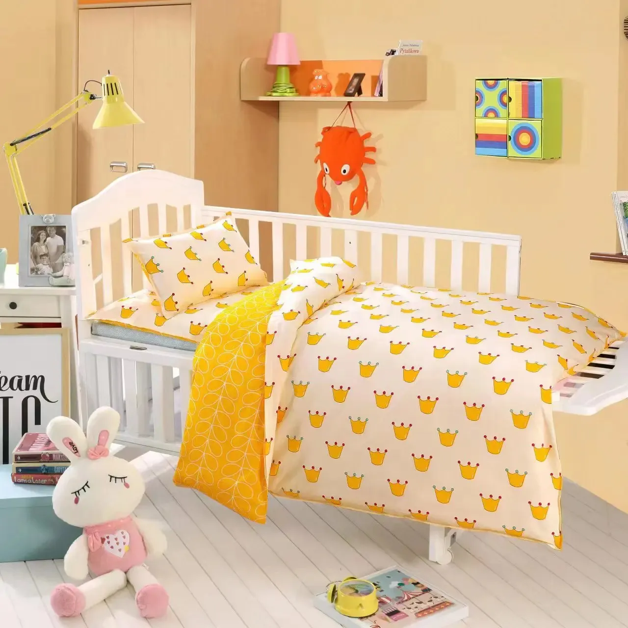 Bedding Sets 3Pcs Baby Set For borns Children kid Cotton Cot Crib bed Quilt Duvet Pillowcase mattress Bed Sheet Bedspread 231026