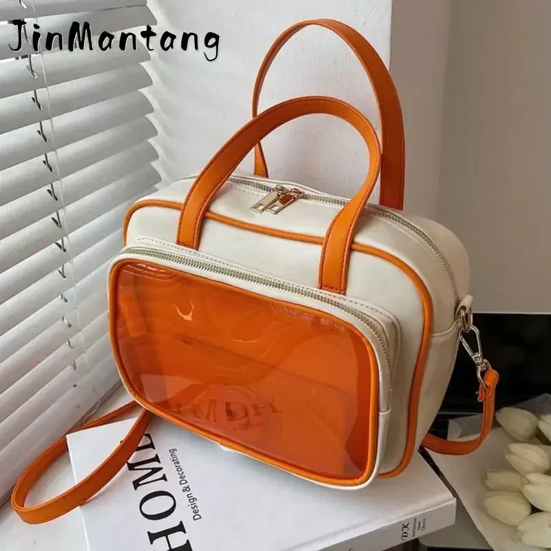 Avondtassen Japanse Ita Vrouwelijke Harajuku Transparante Vrouwen Boston Crossbody Handtas Zomer Mode Trend Pendelen Bolso Mujer Ins 231026