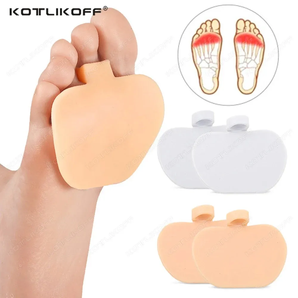 Peças de calçados Acessórios Gel Forefoot Palmilhas Metatarsal Ball of Foot Pads Toe Silicone Cushion Half Yard Otics Support Pain Relief Absorve Choque 231025