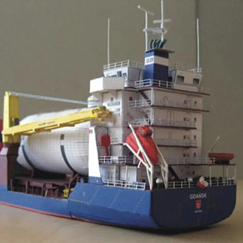1PC New 1:400 Gdansk Cargo Ship DIY Handcraft 3D Paper Card Model Sets MYPANDA