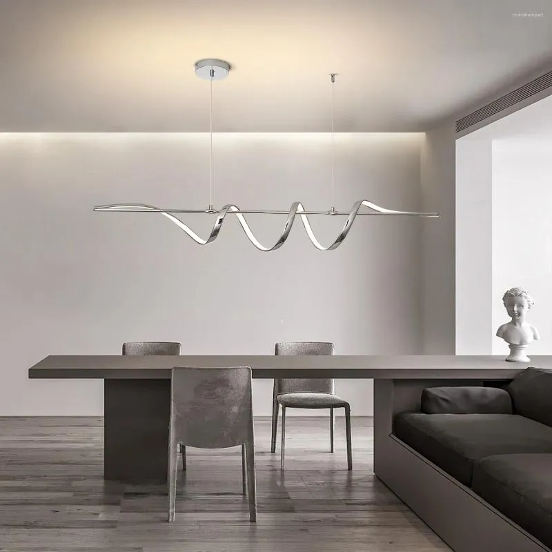 Lustres moderne pendentif Led lustre pour Table salle à manger cuisine barre Suspension Luminaires éclairage intérieur nordique