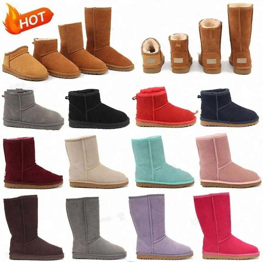 AUS classical Short Mini women snow boots keep warm boot man womens Plush casual warm Booties Sheepskin Suede shoes Free transshipment Explosive Hot U5815 5825 5854