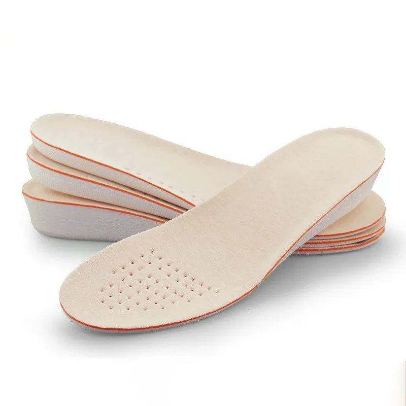 Peças de calçados Acessórios Unissex Palmilhas de aumento de altura Fibra de soja Desodorante absorvente de suor Respirável Almofada de sapato Inserções Almofada de cuidados com os pés para homens e mulheres 231026