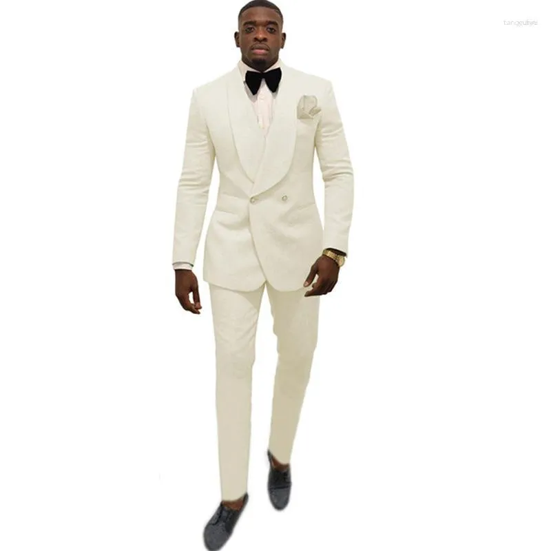 Tute da uomo Abito da uomo Primavera e autunno Risvolto doppio petto Slim Wedding Groom Tuxedo Ball Moda Casual Plus Size