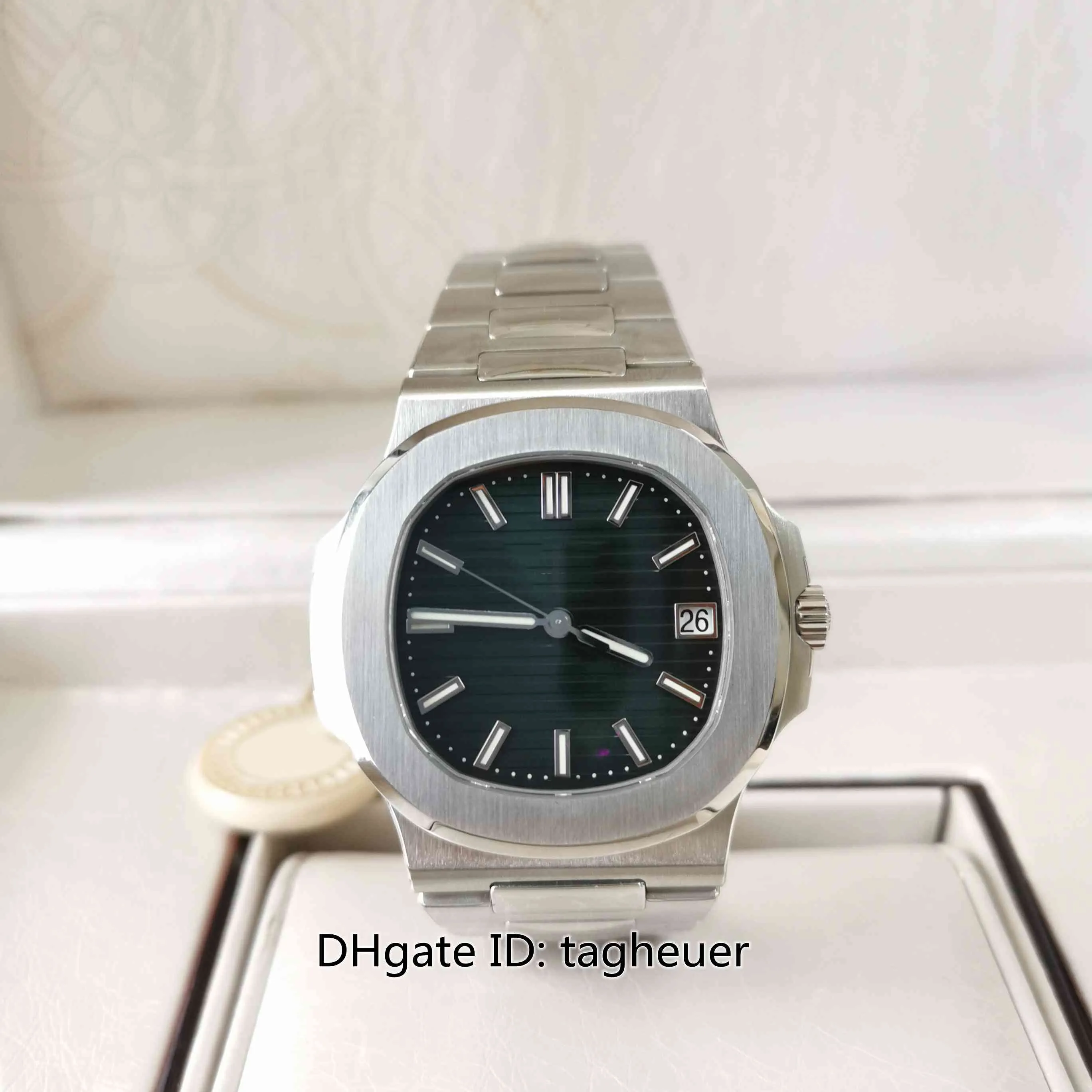 PPFファクトリーメンズウォッチ超品質40.5mm Nautilus 5711/1A 010 Green Dial Ultra-Thin Watches 904L Steel Cal.324SC Mechanical Automatic Men's Wristwatches