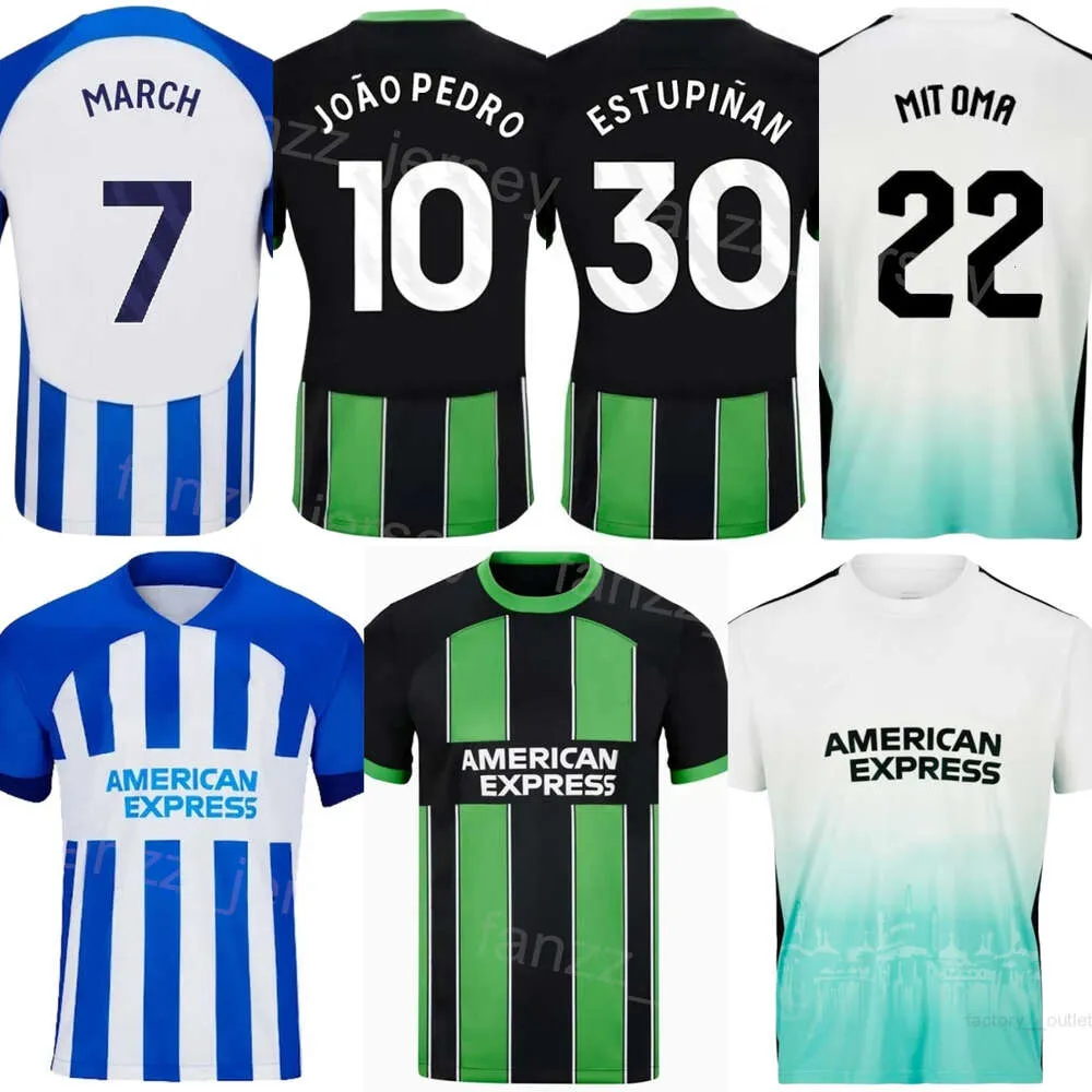 2023-24 FC Club Team Soccer 9 JOAO PEDRO Trikots 13 GROSS 30 ESTUPINAN 11 GILMOUR 28 FERGUSON 22 MITOMA 7. MÄRZ Fußballtrikot-Kits Uniform Benutzerdefinierter Name Nummer BuLaiDun