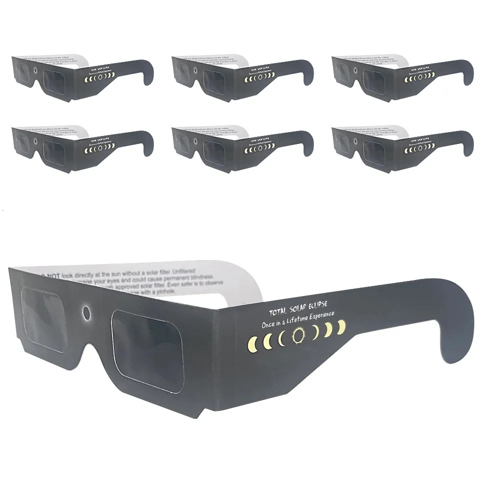 Lunettes 3D 100 x lunettes d'éclipse solaire en gros certifiées CE et ISO nuances sûres pour la visualisation directe du soleil 231025