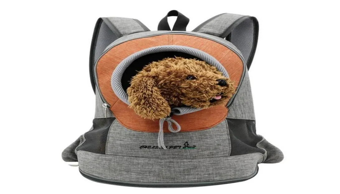 Dog Travel Bags Pets Portable Dog Carrier Bag Pet Puppy Travel Bag Travel Backpack Dog Cat carrier Breathable Outdoor Pet bag Y1129299199