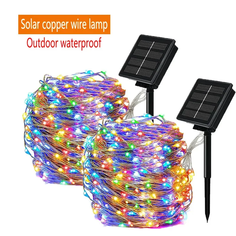 Garden Decorations 32M Solar String Fairy Lights Christmas Outdoor Waterproof Garland Power Lamp For Decoration 231026