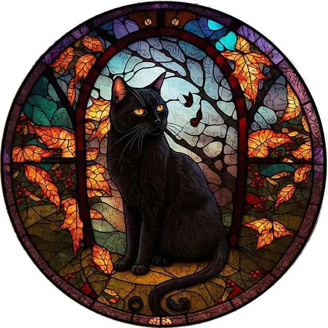 Ancsttu Katze Holzpuzzle, 135 Teile Cat Shaped Wooden Jigsaw Puzzle Katzenförmiges Holzpuzzle Kreativ Katzen Puzzle Bilderrahmen Für Kinder, Erwachsene, Frauen, Familien, Kätzchenliebhaber