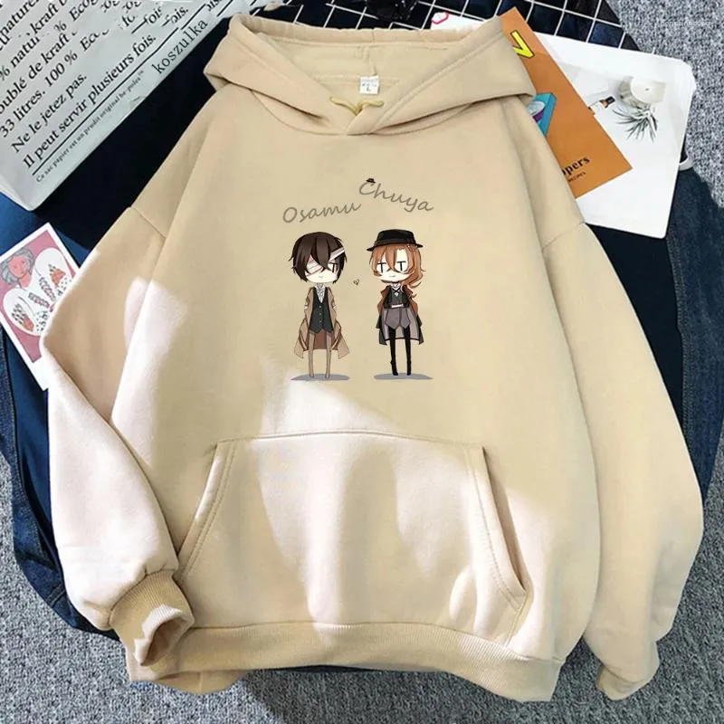 Sweats à capuche pour femmes Anime Bungo Stray Dogs Harajuku Manga Dazai Sweatshirts Vêtements d'hiver Sweat à capuche pour femme Dessin animé Chuuya Streetwear Femme Top