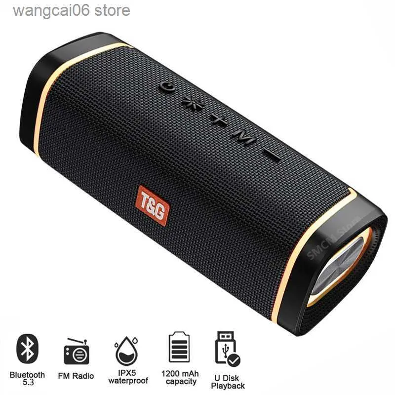 Altoparlanti del telefono cellulare TG375 caixa de som Altoparlante Bluetooth Senza fili Esterno Impermeabile Portatile Gancio da equitazione Mini Audio TWS Subwoofer Tipo-c Porta TF / FM T231026