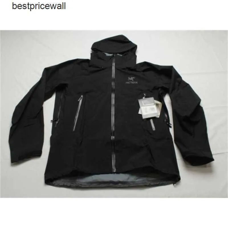 Herrsportkläder arcterys designer jackets hoodie arc'terys mäns beta ar vattentät packbar jacka lv5 svart storlek xl hbq4