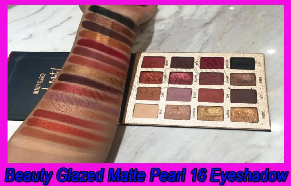 Beleza vitrificada olho maquiagem rock metal 16 cores glitter sombra paleta fosco shimmer compõem paleta sombra de olho paleta9603640