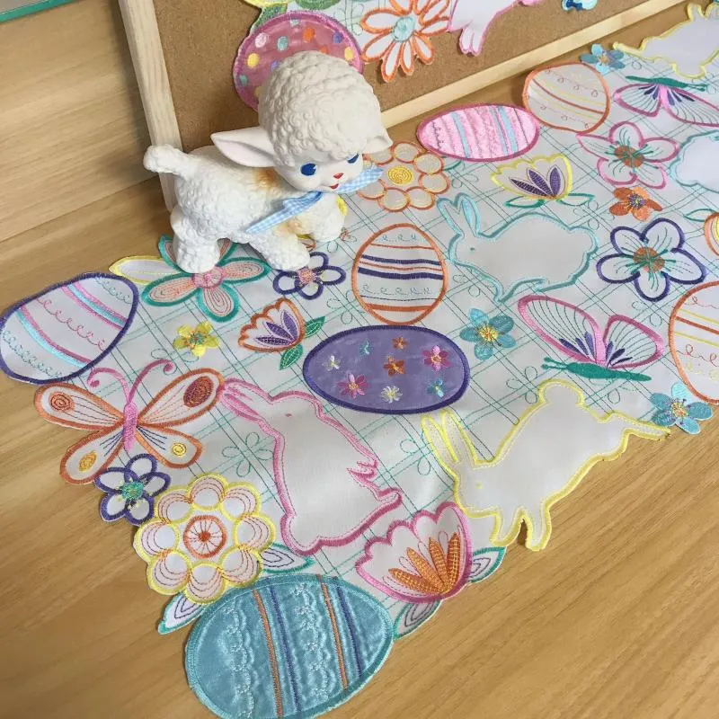 Tovagliolo da tavolo Tovaglietta rigida Rotonda con interno in stile Girly Tovaglia Uovo di Pasqua Tovaglietta Dormitorio Decorazione per sala da pranzo