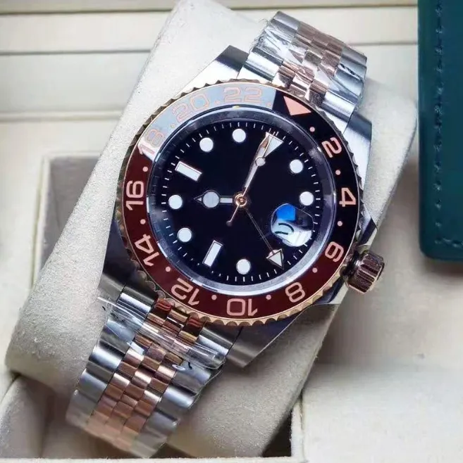 3186 Funtions Top Model Real Hour PIN Adjustable Oneself Watches Uhr Ceramic Bezel Mens Mechanical Automatic Movement Watch Men 904L Steel Band Date