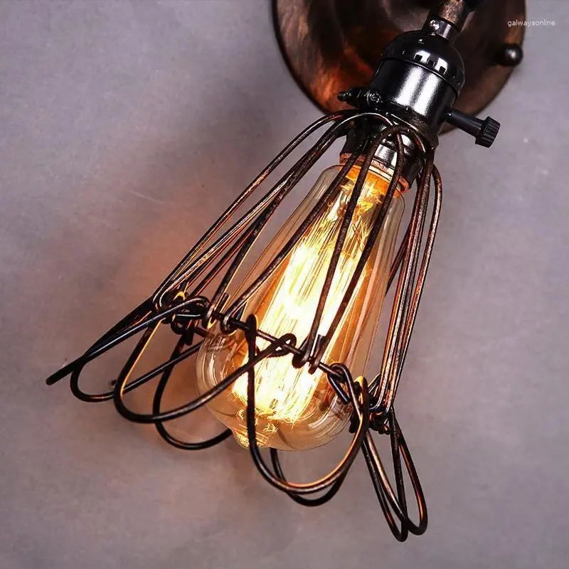 Antique Rural Bird Cage Edison Bar Vintage Wall Lights With E27 LED