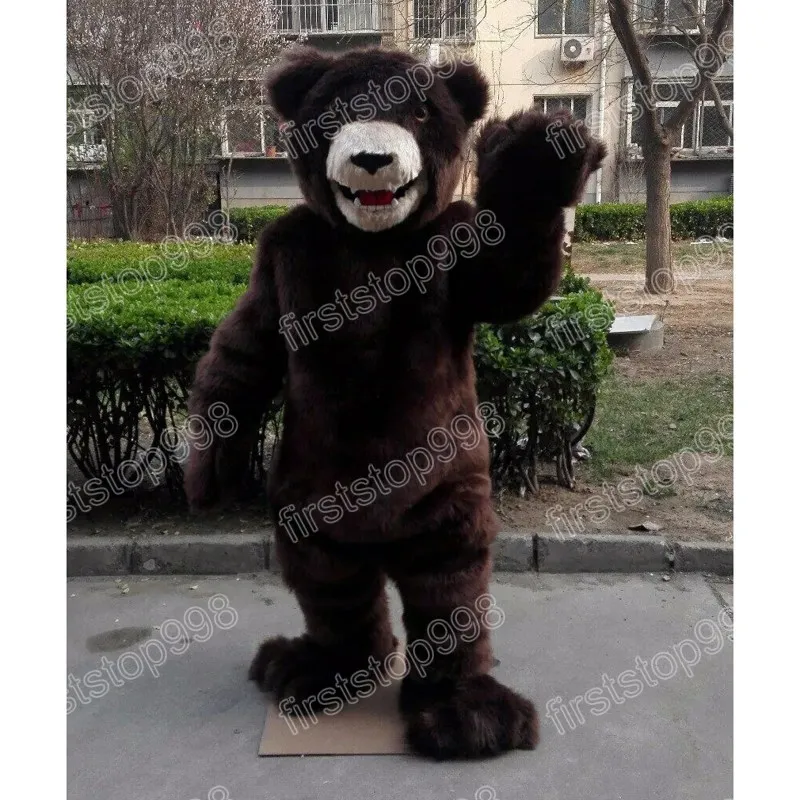 Costume da mascotte orso di Halloween Personaggio a tema anime dei cartoni animati di alta qualità Costume da adulto per pubblicità esterna per feste di Natale