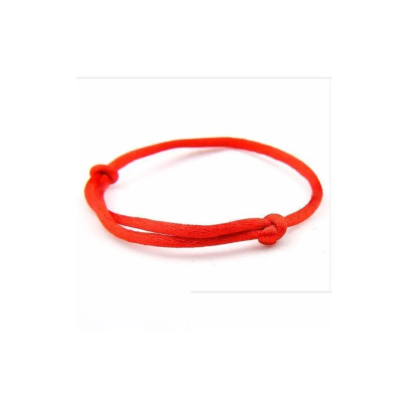 Bracelets de charme réglable rouge coréen cordon bracelet simple faisant chanceux hommes femmes bijoux amoureux cadeau livraison directe Dhaxy