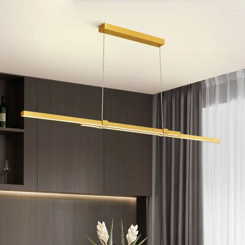 Hanglampen LED Lange Eetkamer Kroonluchter Minimalistische Luxe Koperen Lamp Duurzaam Helder Licht Voor Woonkamer/slaapkamer/studeerkamer/kantoor