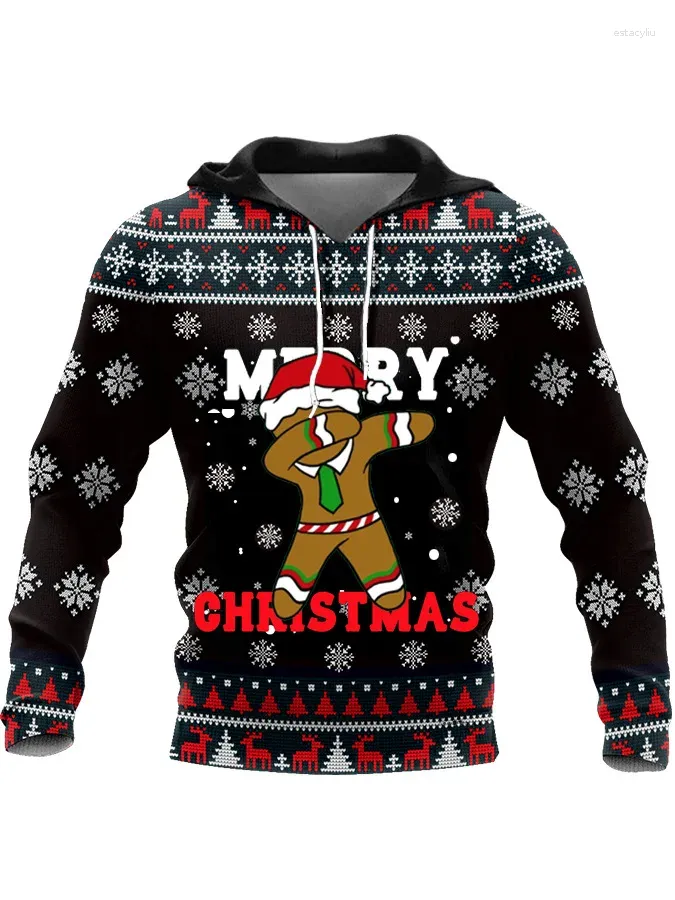 Herren-Kapuzenpullover „Frohe Weihnachten“, 3D-Druck, cooles Weihnachtsmann-Muster und Damen-Sweatshirt, Kinder-Sweatshirt für Herren