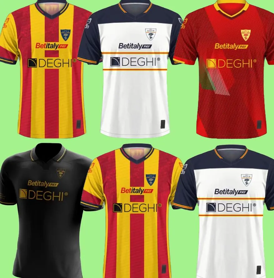 23 24 US Lecce Soccer Jerseys 2023 2024 Strefezza Federico Baschirotto Joan Gonzalez Wladimiro Falcone Marin Pongracic Remi oudin Football Shirts