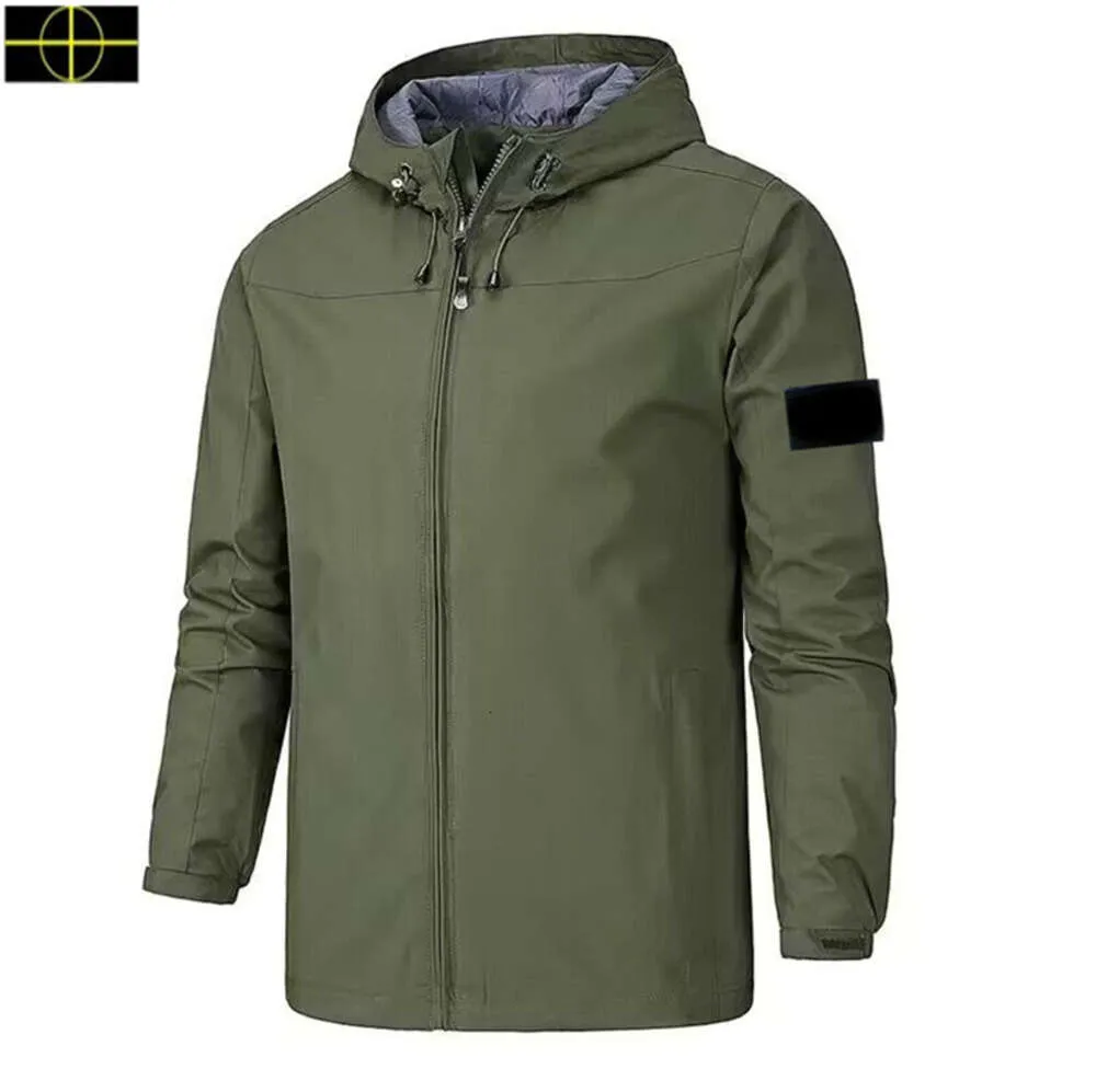 Stone Is Land Jacket Island Plus Size Designer Nowy męski męski Rushsuit Męski rękaw długi rękaw Casual Sports Marka Zipper Outdoor Waterproof Płaszcz Męska Kurtka CP 77