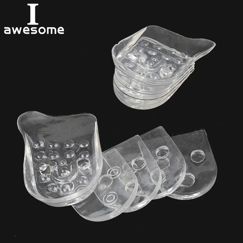 Accessoires de pièces de chaussures 5 couches de semelle intérieure réglable plus haute Inserts en gel de silicone Coussinets de chaussure de levage Hauteur intérieure Augmenter le coussin de talon transparent confortable 231026